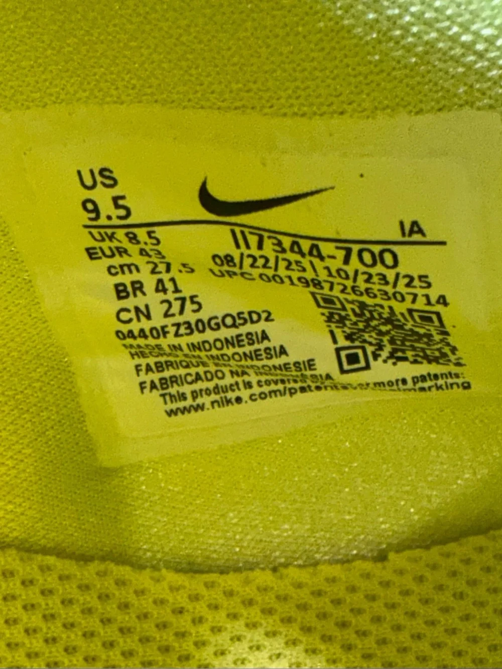 Nike Diamond Standout MCS Baseball Cleats ‘VOLT ICE’ Men Sz 9.5 II7344-700 NEW